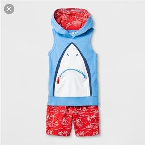 Genuine Kids OshKosh shark hoodie set
